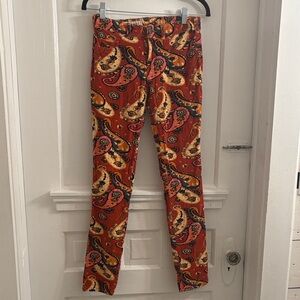 Pilcro Paisley Print Fine Cords